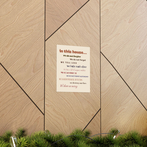 “in this house…” prints